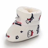Baby Non Slip Toddler Shoes Winter Male Infant Female Infant Cotton Snow Boots Multicolor Cartoon Middle Tube Boots 0-18 Months 6