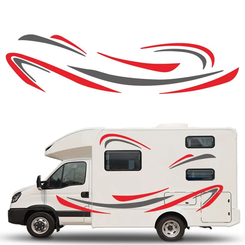 

Vinyl Stripes Graphics Decals Mouldings Auto Body Sticker Car Styling Accessories For Caravan Trailer Camper Van