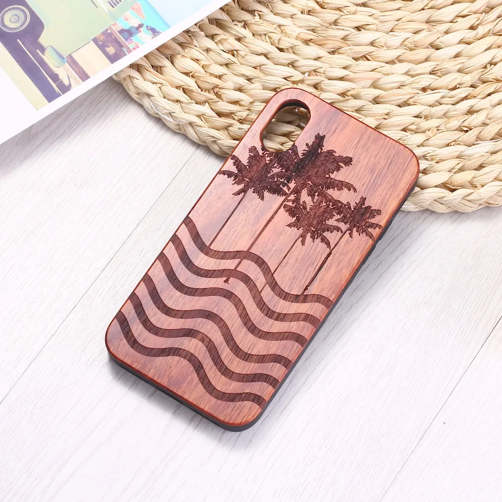 Пляжные волны, песок, ладони Гавайи Природа Дерево чехол для телефона Coque Funda для iPhone 6 6S 6Plus 7 7Plus 8 8Plus XR X XS Max 11 Pro Max