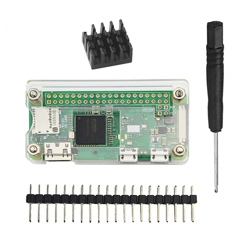 Акриловый чехол 4 в 1 комплект для Raspberry Pi Zero W и Pi Zero с теплоотводом
