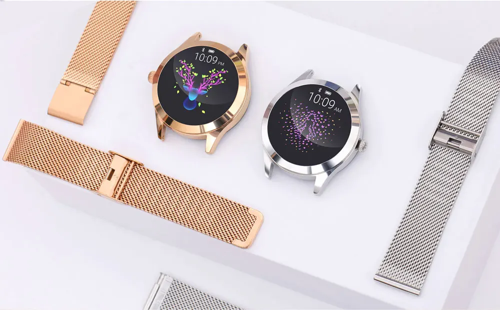 Monitor de Freqüência Ip68 à Prova Água Relógio Inteligente Feminino Bonito Pulseira Cardíaca Monitoramento Sono Smartver Conectar Ios Android Kw10 Banda Dip68 30 monitoramento sono smartwatch conectar ios android kw10 banda