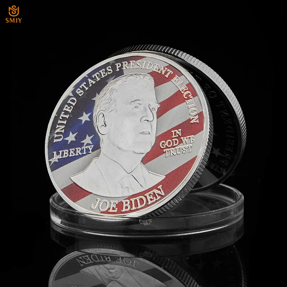 

USA 46th President Joseph Robinette Biden Gold/Silver Collectible Coin Original US Celebrity Challenge Souvenirs Coins Gift
