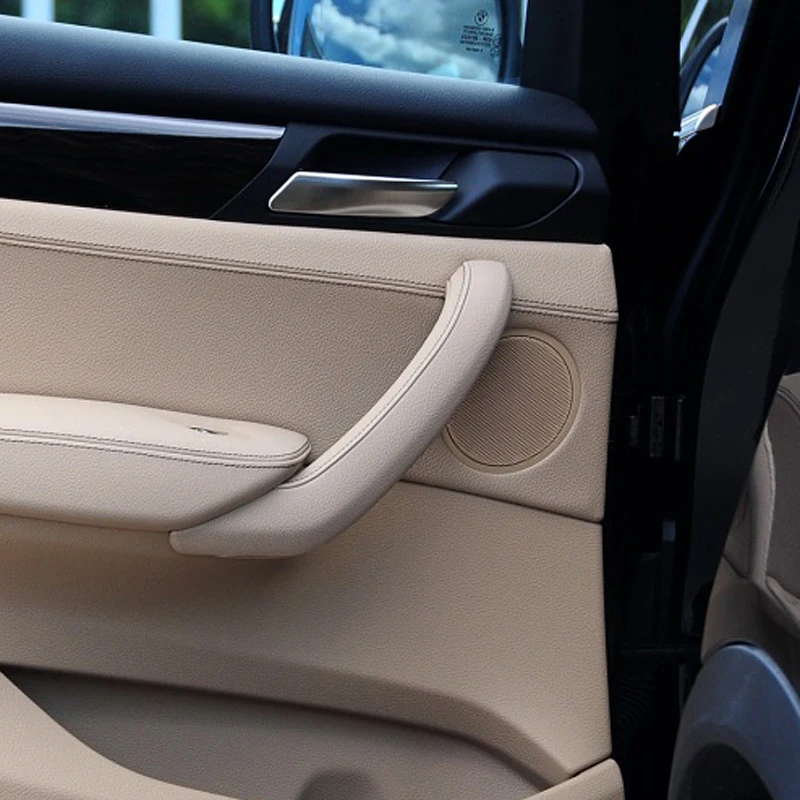 LHD RHD внутренняя пассажирская Дверь Потяните ручки кожаный чехол в сборе для BMW X3 X4 F25 F26 2010
