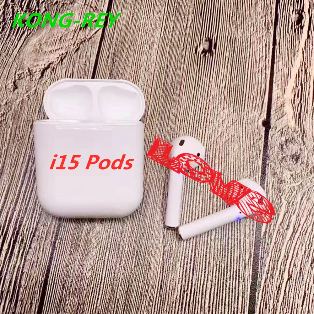 Kong-Rey I15 Pods Tws Mini Fones De Ouvido Sem Fio Bluetooth 5,0 3d Baixo Tamanho Inteligente Bonito pk w1 чип i20 i30 i60 tws