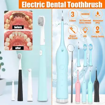 

Portable Electric Dental Scaler Set Tooth Calculus Remover Tooth Stains Tartar Tool Dentist Whiten Teeth Health Hygiene