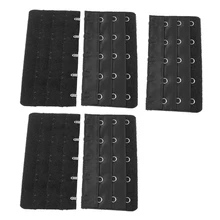 Черный 5 рядов крюк и глаз ленты расширение бюстгальтер ремень удлинитель 5 шт. для женщин