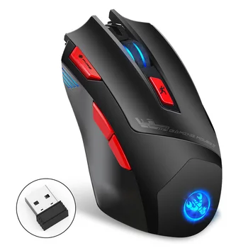 

2.4Ghz Wireless Gaming Mouse 4800 3200/2400/1600/1000 DPI Adjustable Rechargeable Mouse 6 Botton Ergonomics Optical Mouse