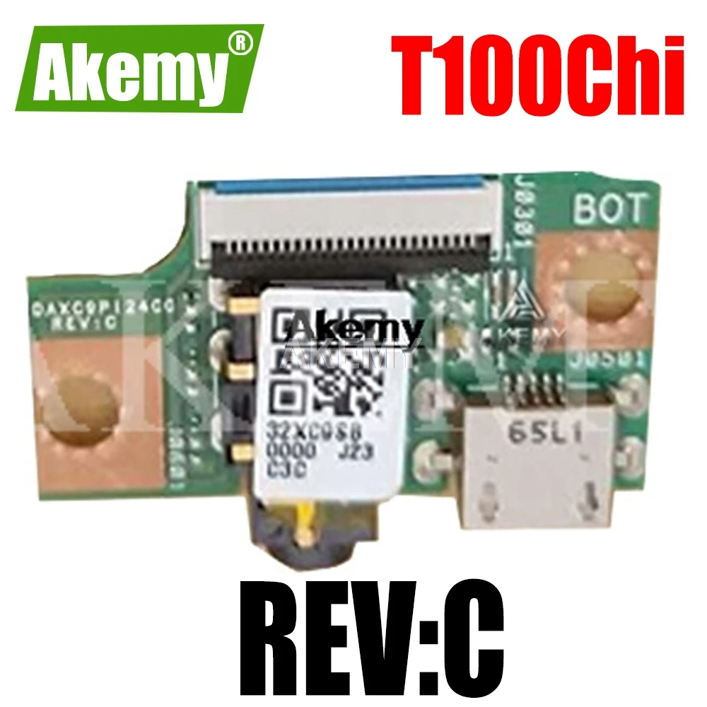 DAXC9P124C0 REV C USB Charging Dock Connector Board Flex cable With Headphone plug jack For Asus T1Chi T100Chi T1 CHI T100 CHI