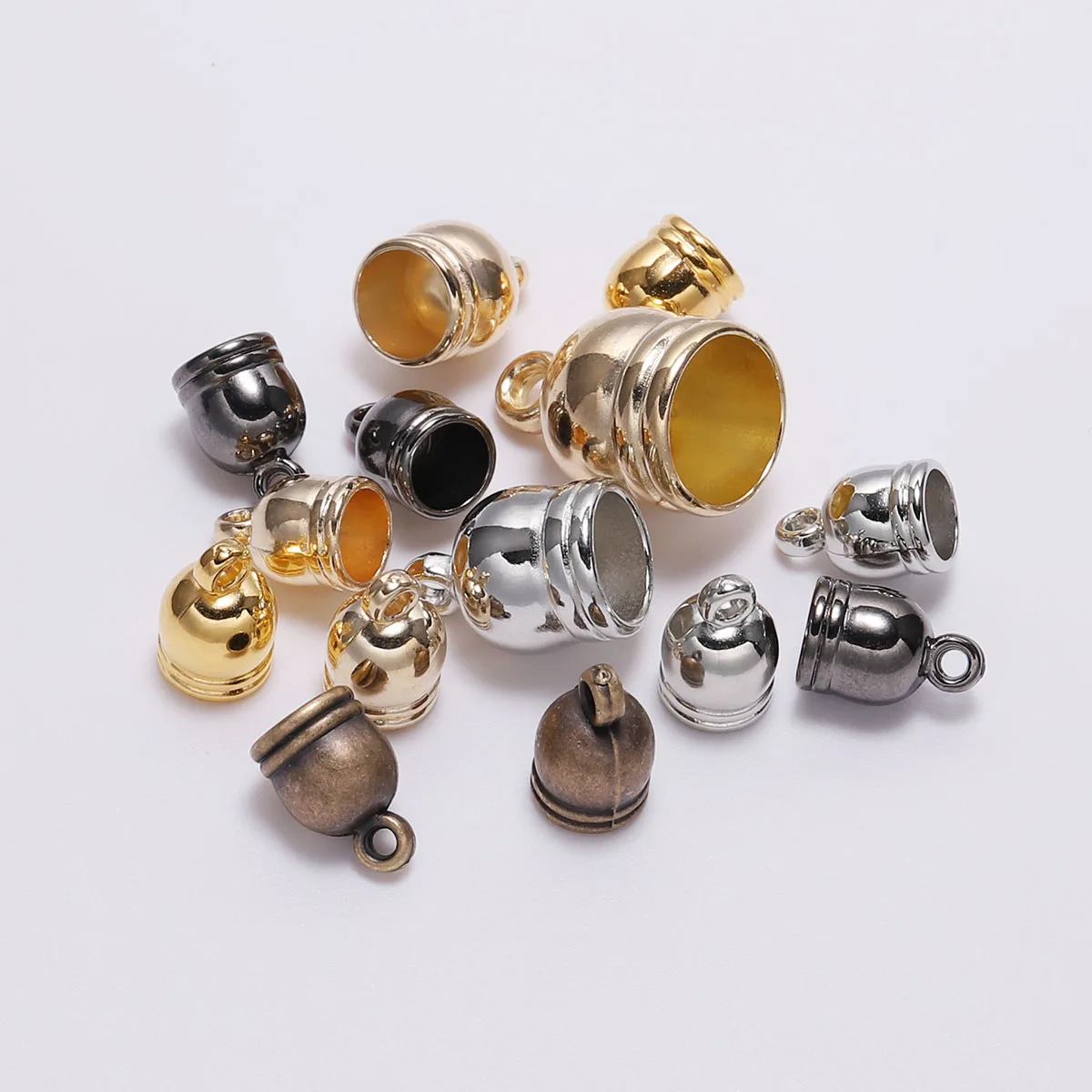 Leather Jewelry Making Finding Supplies | Tassels Caps Supplies Jewelry -  50pcs/lot - Aliexpress