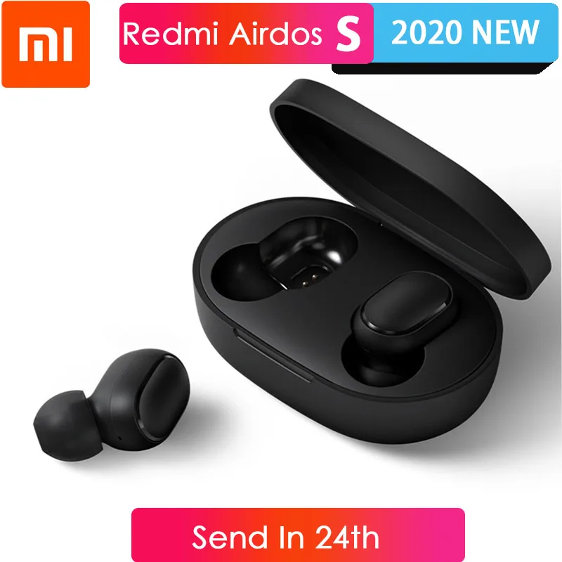 В наличии 2020 оригинальные Xiaomi Redmi AirDots 2 Mic Handsfree наушники redmi airdots s TWS Bluetooth