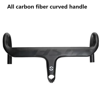 

The TOSEEK all carbon fibre integrated road bike bend strap holds the big letters black broken wind one bend handle