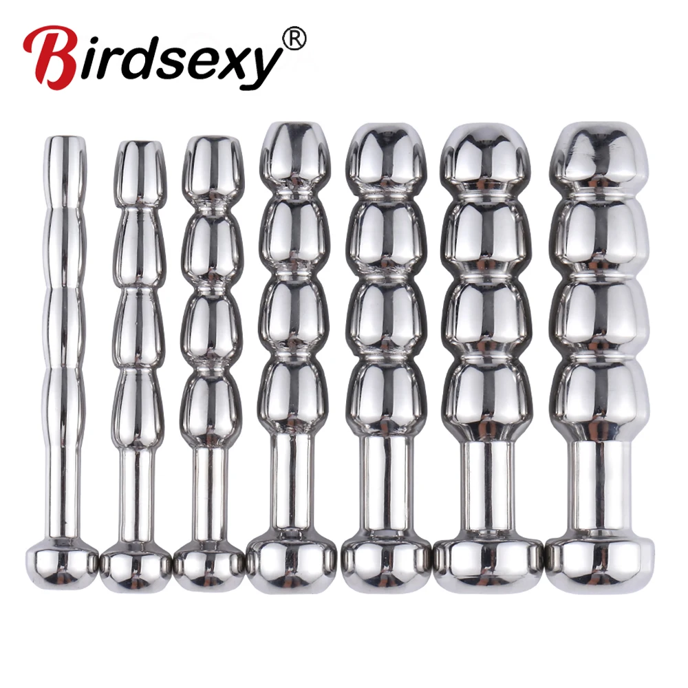 7 Type Stainless Steel Metal Penis Plug Urethral Dilatation Horse Eye Stick Penis Stimulation For Male BDSM Sex Toys Butt Plug urethral dilator silicone urethral dilator