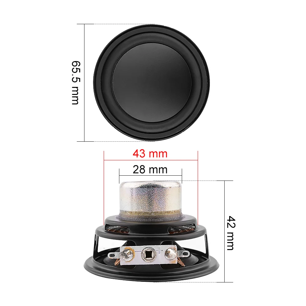 AIYIMA 2Pcs 2.5 Inch Midrange Bass Speaker Driver 6 Ohm 20W Woofer Sound Music Loudspeaker Neodymium Magnetic Audio Speaker Unit