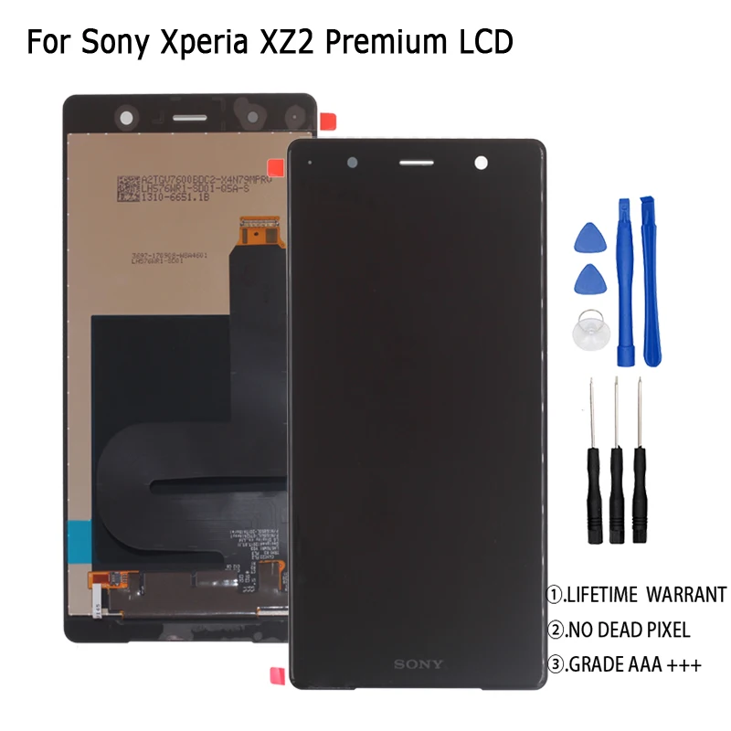 

Original For Sony Xperia XZ2 Premium Dual H8166 LCD Display Touch Screen Digitizer replacement parts For Sony XZ2 P Screen LCD
