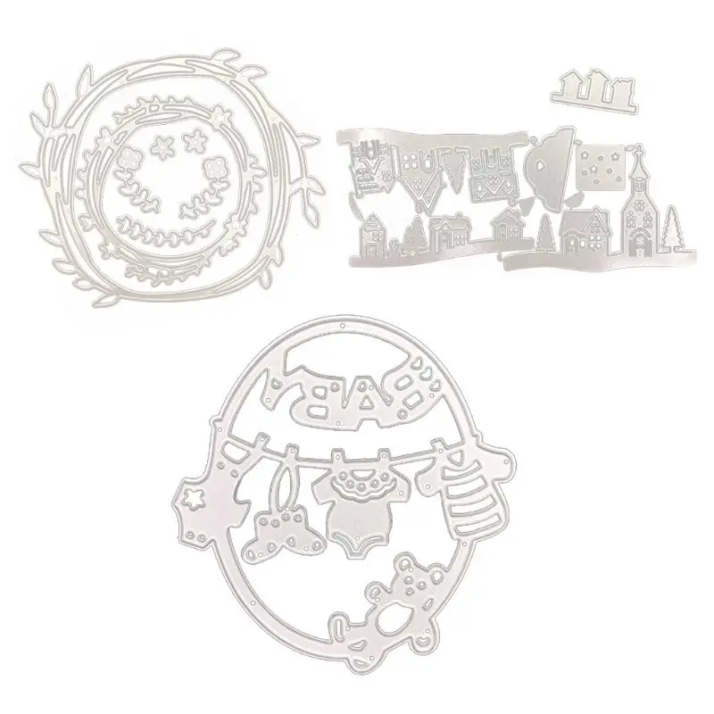 Christmas Metal Die cutting Dies For DIY Scrapbooking Photo Album Decorative Embossing Folder Stencil - Цвет: Серебристый