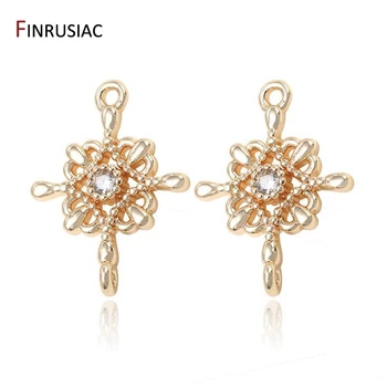 

Fashion Jewelry Pendant Connector Accessories, Two rings Charms For DIY Making Earrings Necklaces Components