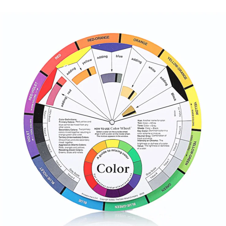 Профессиональная 12 цветная бумага для карт Трехъярусный дизайн цветное колесо для смешивания Круглый центральный круг вращается пигмент для ногтей