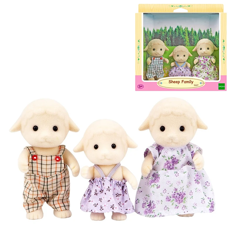 Sylvanian Families семья овец 3 шт. набор родителей и детей кукольный домик животные