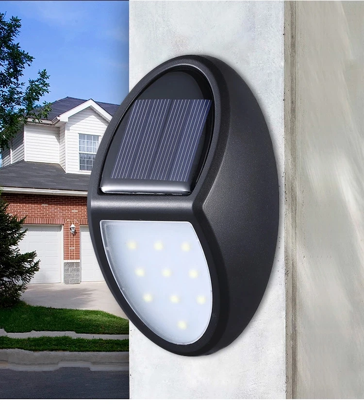Waterproof Solar Wall Light 10LED 600 Lumen Step Lights Security Night Lights Wall Light Outdoor Garden Patio Lamp