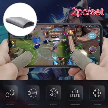 

2pcs Games Controller Finger Covers Thumbs Sleeve Breathable Non-slip Sweat thin Game playing