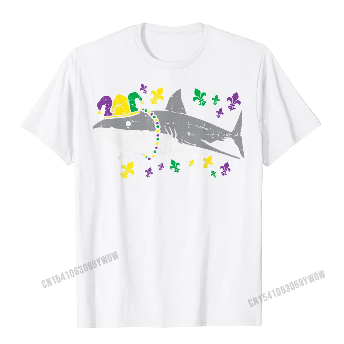 Fitness Tight Tops Shirts On Sale Crew Neck Design Short Sleeve Cotton Men's Tshirts cosie Tee Shirts Free Shipping Jester Shark Animal Lover Funny Mardi Gras Carnival Boys T-Shirt__222 white
