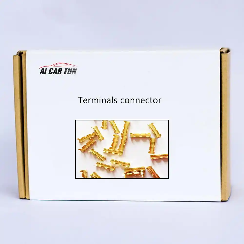 100pcs U-shaped Wiring Copper Connection Terminal Docking Connector Line Pressing Button Quick Wiring Terminals 0.5-1.5mm Square