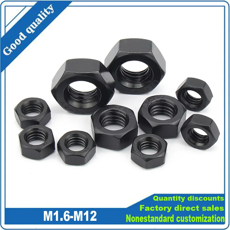 50/100Pcs M1.6/M2/M3/M4/M5/M6/M8/M10 SS304 Stainless Steel Metric Hexagonal Nuts 