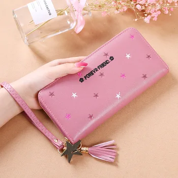 

New style wallet female long paragraph large capacity Japan and South Korea clutch bag fashion lady zipper wallet mobile bag