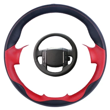 

DIY Black Leather Hand-stitched Car Steering Wheel Cover for Land Rover Freelander 2 2007-2012