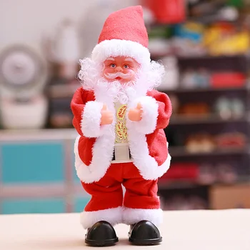 

Christmas Santa Claus Shaking Butt Electronic Toy Music Light Doll Xmas Decor Ornament FJ88
