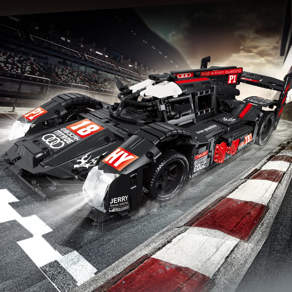 1908 шт. RC Technic серия супер гоночный автомобиль спортивные чемпионы GT R18 суперкар модель строительные блоки игрушки для детей рождественские подарки