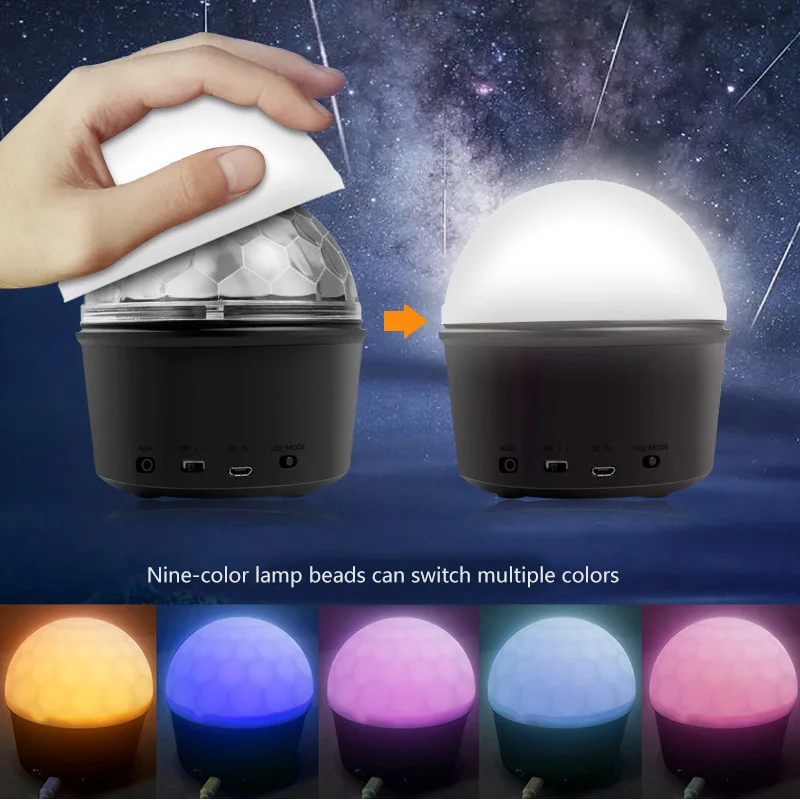 

Portable Stage Light with Remote DJ Lights with Bluetooth Speaker LED Disco Ball Lights Party BJStore