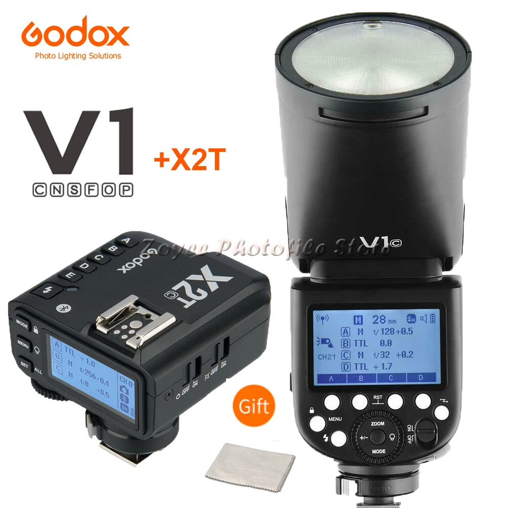 Godox V1 V1S/V1N/V1C/V1O/V1F ttl Li-Ion круглая головка вспышка для фотоаппарата вспышка для Nikon/sony/Canon/Fujifilm/Olympus w/XPRO триггер