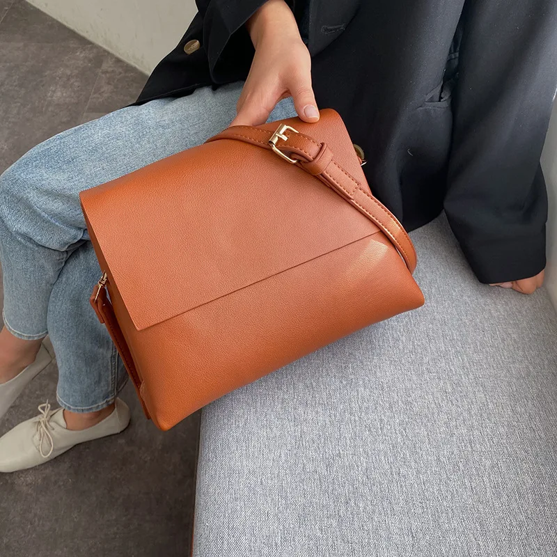 

2020 New Style Solid Color Pillow Simple Versatile Shoulder WOMEN'S Bag