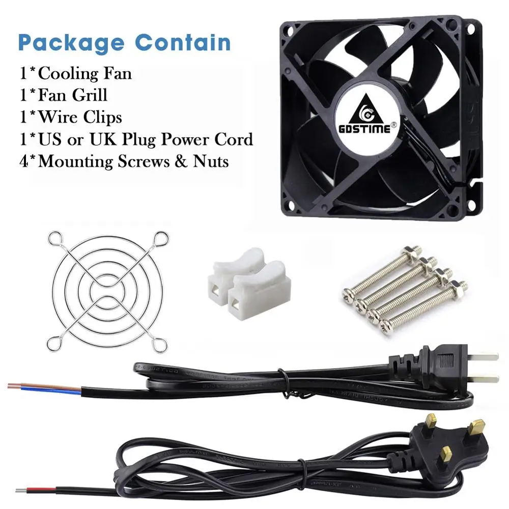 Axial sem Escova Ventilador sem Escova Case do Computador do Ventilador da ce Ventilador Gdestie Peças 60mm 80mm 90mm 120mm pc Cooler ac 110 v 115v 120v 220v 230v 240v ec 2 - Imagem 5