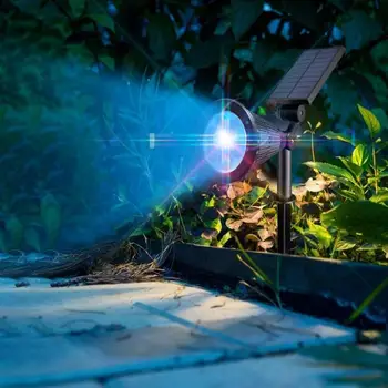 

7 LED Light Control Solar Lawn Lights Durable 180 Degree Angle Adjustable Heat-resisting Outdoor Waterproof RGB Courtyard Lamp
