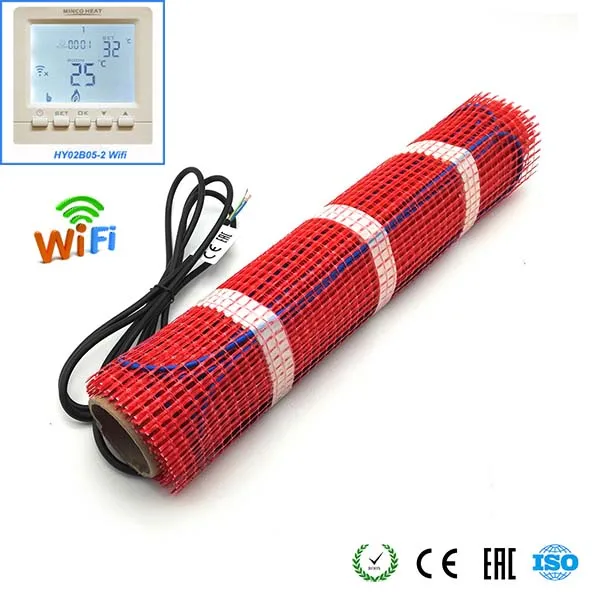 With HY02B05-2 Wi-Fi Minco тепла 2m x 50 см плитка из цемента теплые прорастить подогреть прокладка 230V 150W - Цвет: With HY02B05-2 Wi-Fi