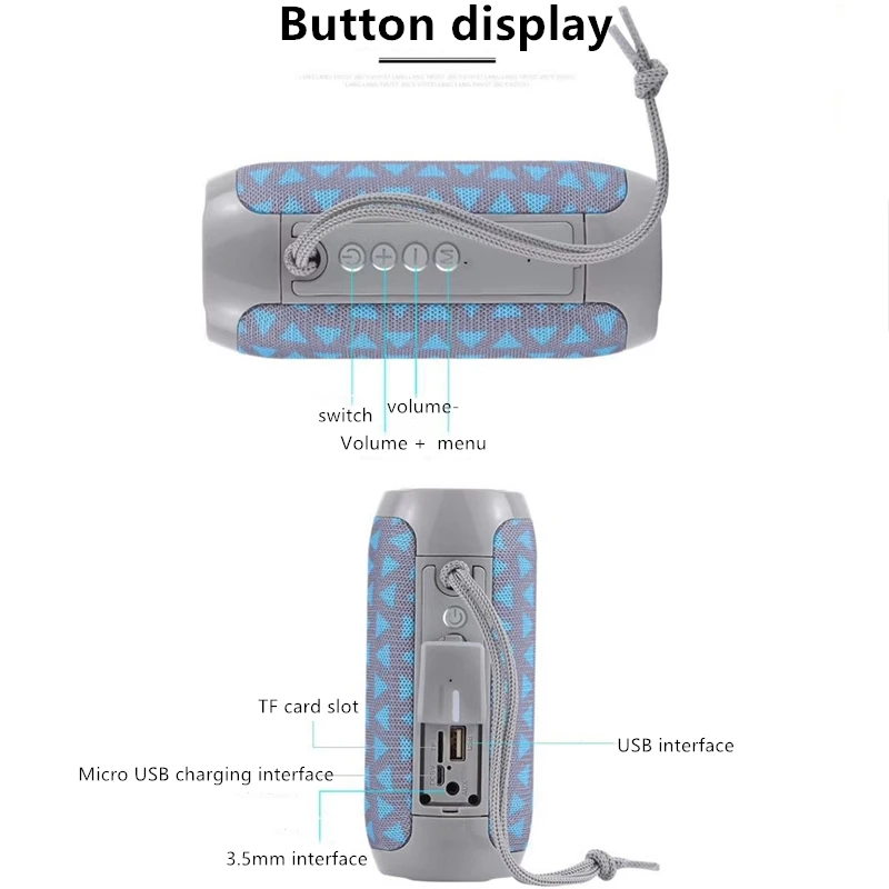 Портативная уличная Bluetooth колонка стерео музыкальный плеер водонепроницаемый