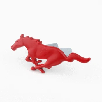 

Red 6" 3D Running Horse Car Front Grille Badge Metal Emblem Decal for Mustang Shelby GT350 GT500 GT