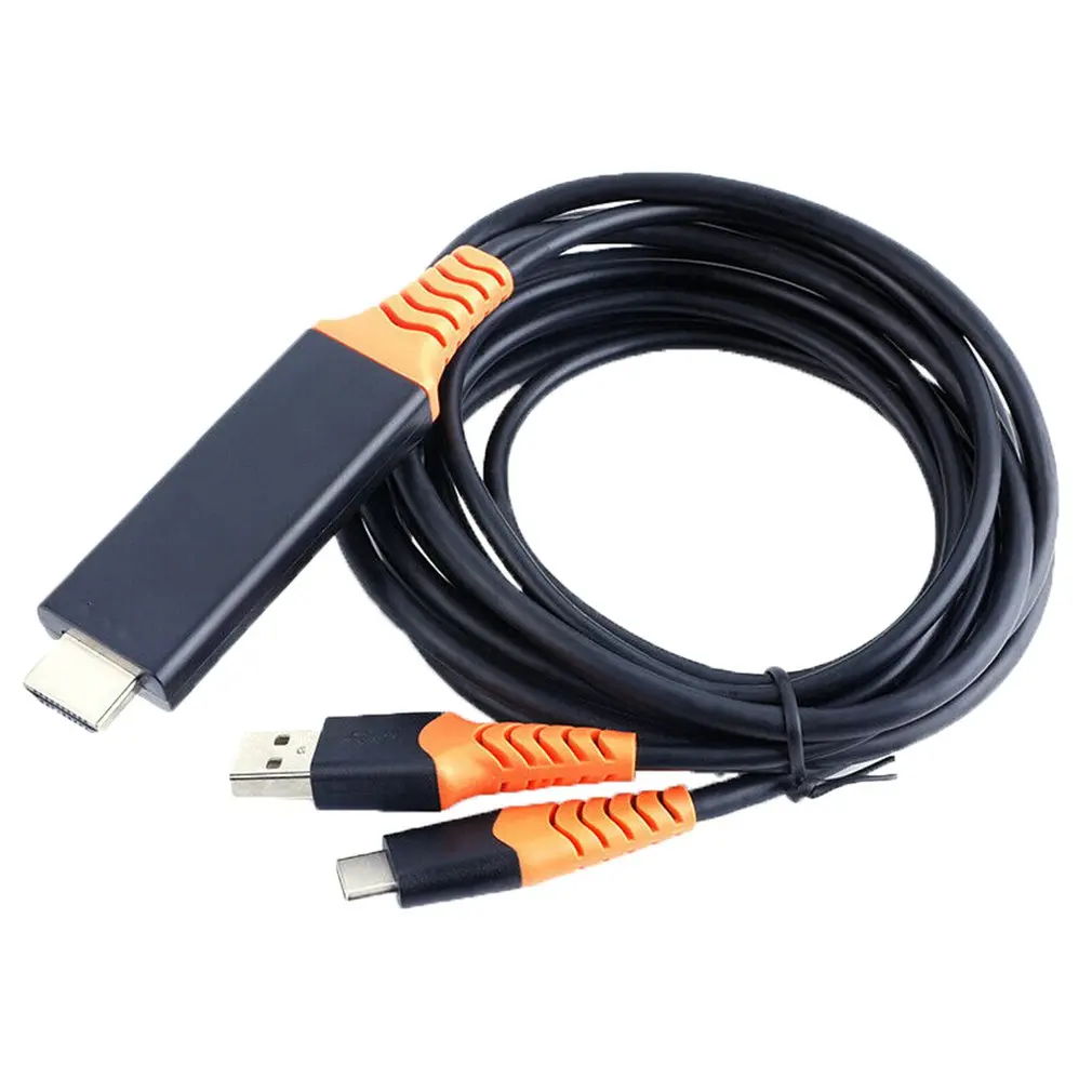 Для samsung Galaxy Note 8 9 S10+ Plus type-C USB-C к HDMI HDTV 4K Кабель-адаптер type C к HDMI кабель
