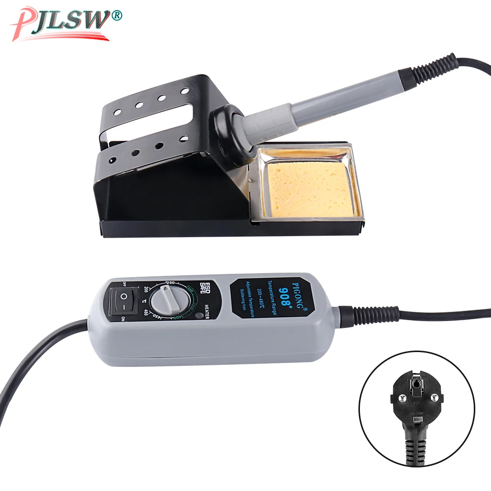 908+ EU US 60W mini Portable Thermostat Soldering Iron Suit Digital Display Adjustable Electric Welding Repair Tools | Инструменты