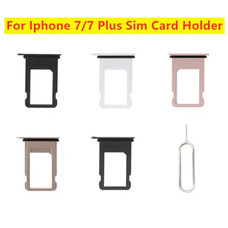 Tray Holder Replacement Nano Sim Card With Tray Eject Pin For Apple Iphone 7 7 Plus Card Adapter Slot Sim Card Adapters Aliexpress