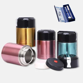 

800ML 1000ML Stainless Steel Vacuum Lunch Box Food Container Food Soup Thermos Thermal Dropshipping insulated thermos Box