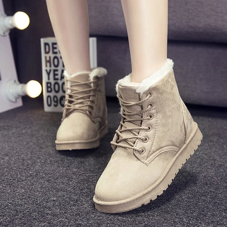 

AGUTZM Large size Women Boots 2019 Winter Snow Boots Female Boots Duantong Warm Flat with Women Shoes Tide Shoes Hot Sale 35-43