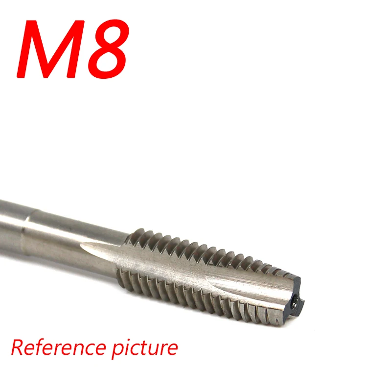 M8 2 штуки HSSE M3-M18 кран для нержавеющей стали. HSS-E Метчик бит M8x1.25 SPT нарезание резьбы с кобальт-содержащий - Цвет: M8