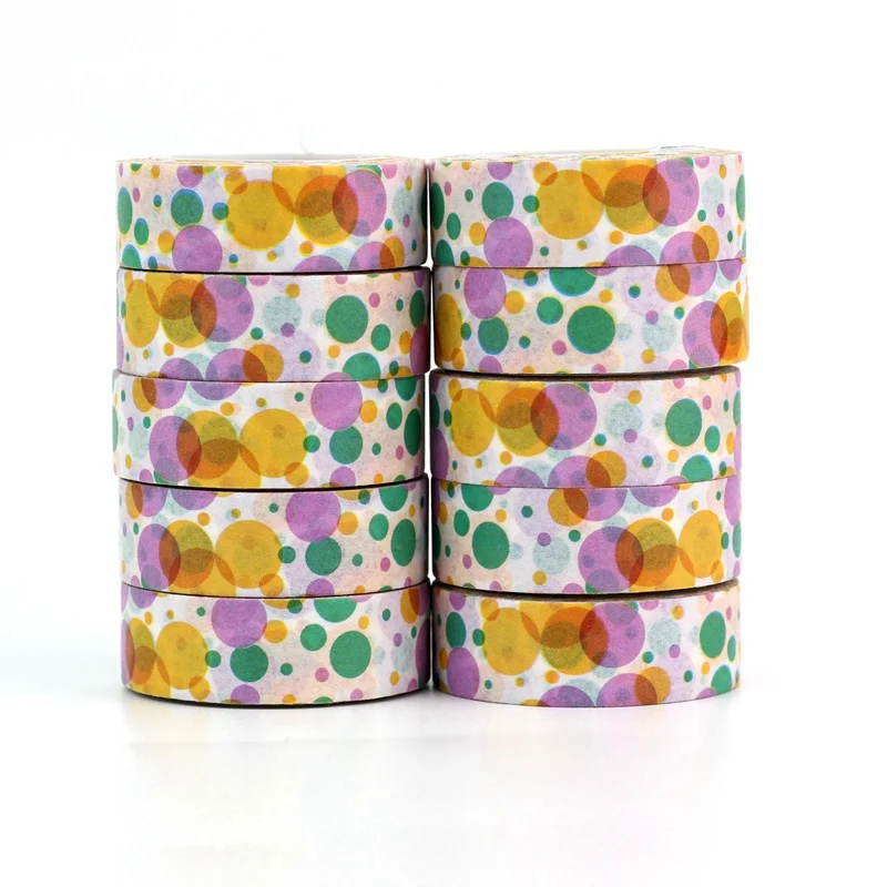 10PCS/lot Decorative Cute Big Dots Washi Tapes Paper DIY Scrapbooking