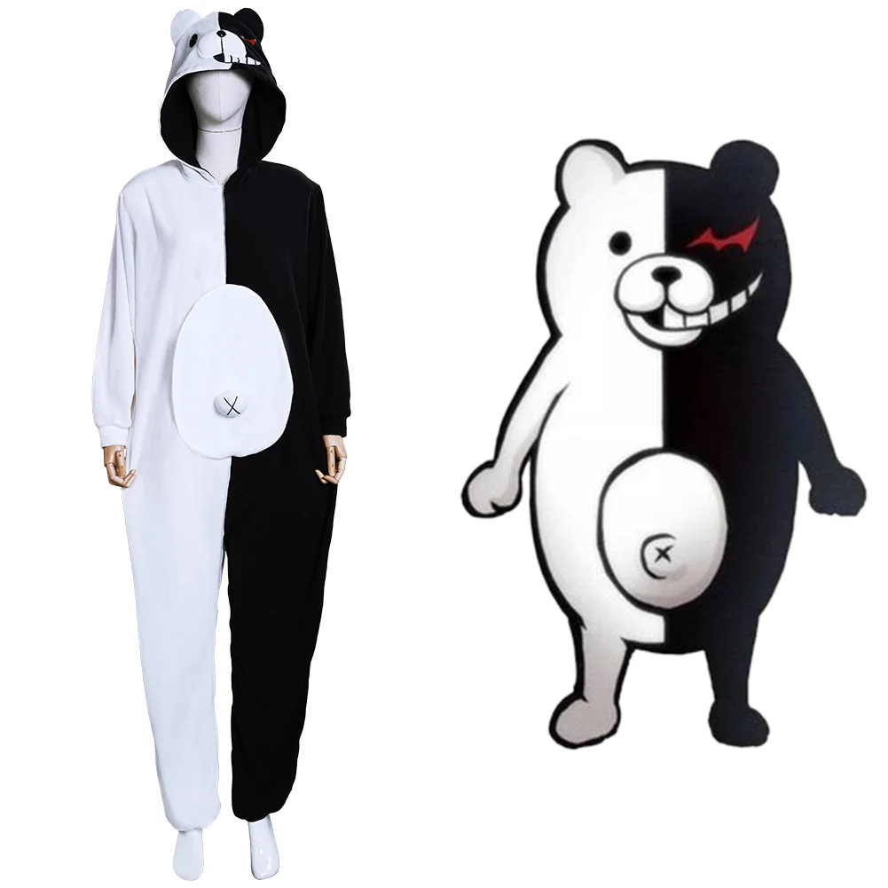 Danganronpa Monokuma Monomi Cosplay Dangan Ronpa Pajamas Costume Jumpsuit Unisex | Тематическая одежда и униформа