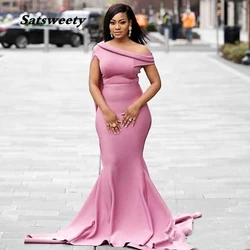 Dusty Pink Plus Size Bridesmaid Dresses African Spring Summer Formal Wedding Party Dress Long Mermaid Maod Of The Honor Gowns