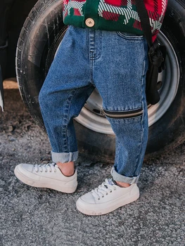 

Boys Spring Jeans Children Autumn New Western Style Pants Children Baby Korean chao ku Handsome Children's Clothing