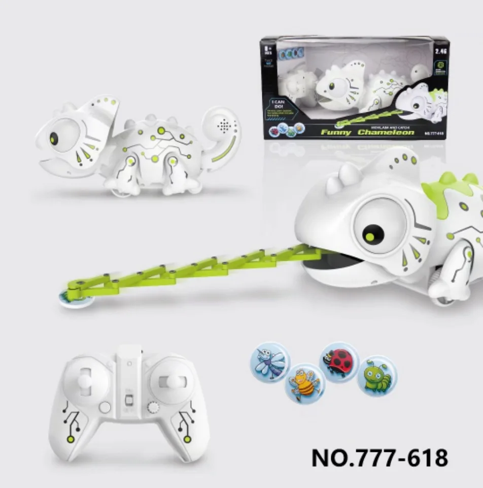 

Remote Control Chameleon Toy Children GIRL'S And BOY'S Electric Dinosaur Robot Double Interactive Catch Insect Battle Game